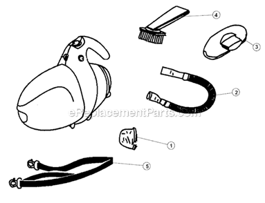 Page A Diagram and Parts List for M08050  Dirt Devil Hand Vacuum